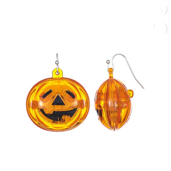 Way to Celebrate Halloween Pumpkin Light Up Earring, 1 Pair, Female - Picture 2 of 4